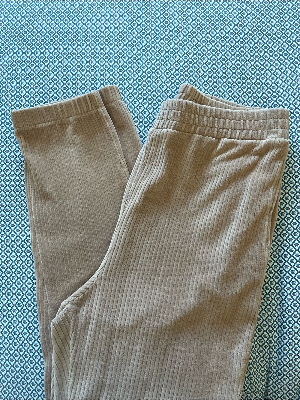 H&M Taupe Velour Jogger Pants